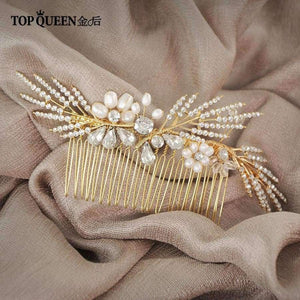 Planet Gates Wedding Elegant Accessories Bridal Hair Comb with Crystal and Pearl Bridal Gold Accessories Fast Shipping