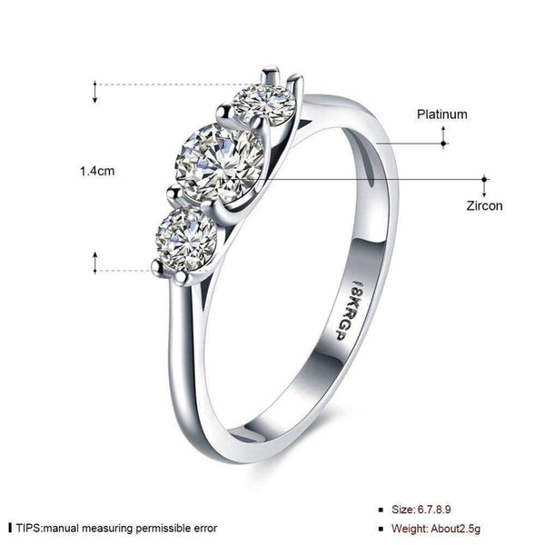 Planet Gates Wedding Engagement Rings For Women Vintage 925 Sterling Silver Crystal Valentine's Day Deals Silver