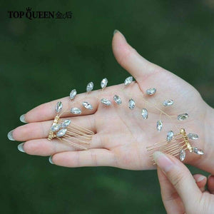 Planet Gates Wedding Headband Accessories Hair Vines Golden Bridal Clips Hair Comb with Crystal Headdress Bridal Headwear