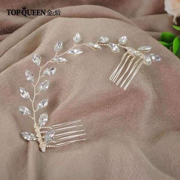 Planet Gates Wedding headband Elegant Hair Accessories Bridal Clips Double Hair Comb with Crystal Beaded Fast Shipping