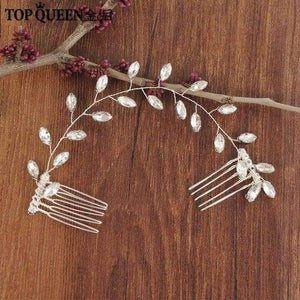 Planet Gates Wedding headband Elegant Hair Accessories Bridal Clips Double Hair Comb with Crystal Beaded Fast Shipping