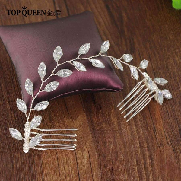 Planet Gates Wedding headband Elegant Hair Accessories Bridal Clips Double Hair Comb with Crystal Beaded Fast Shipping