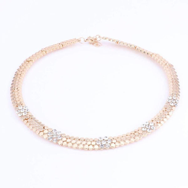 Planet Gates Wedding Jewelry Set Crystal 4Pcs Sets Necklace Bracelet Ring And Earrings For Women Party Accessories