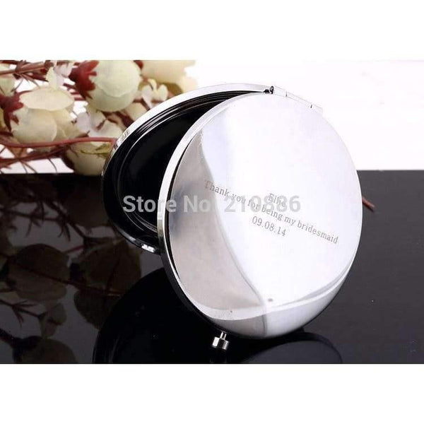 Planet Gates Wedding party gift for guests bridesmaid,bling crystal rhinestone flower,Beauty makeup compact  pocket mirror