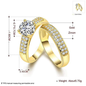 Planet Gates Wedding Ring Real Solid 925 Sterling Silver Jewelry Ring Cubic Engagement Diamond Ring Gold Silver For Women Size 5-9 DK