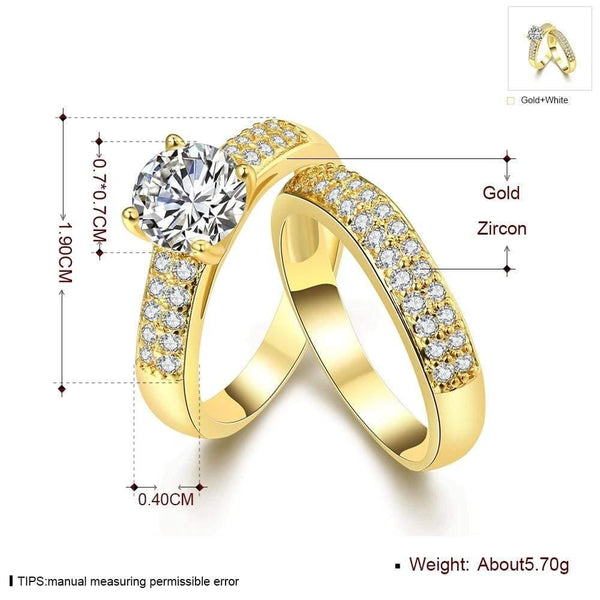Planet Gates Wedding Ring Real Solid 925 Sterling Silver Jewelry Ring Cubic Engagement Diamond Ring Gold Silver For Women Size 5-9 DK