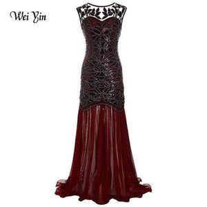 Planet Gates wein red / 4 Luxury Mermaid Evening Dresses Backless Sleeveless Sexy Formal Crystal Beading Party Long Prom Dresses for Woman