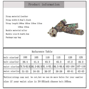 Planet Gates Western Rhinestone Tiger Buckle Tiger Print Leather Men Belt Fashion Jeans Causal Pants Men Belt