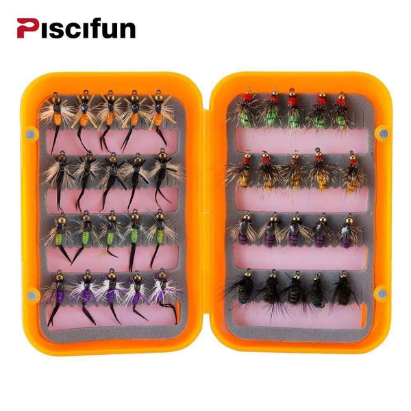 Planet Gates Wet Flies B 40PCS Fly Fishing Lure Wet Fly Fishing Flies Fishing Baits Fly Fishing Lure Box