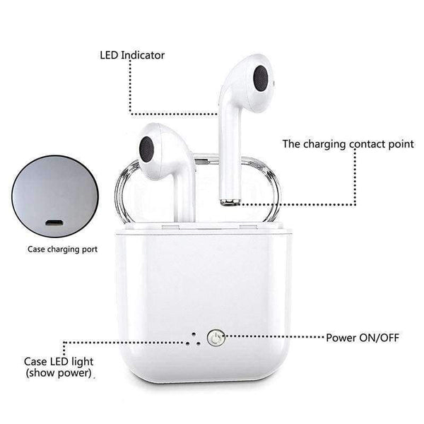 Wireless Earphone Bluetooth Earphones Pair In-Ear Earbuds Headphones Stereo Headset With Mic For All Smart Phone