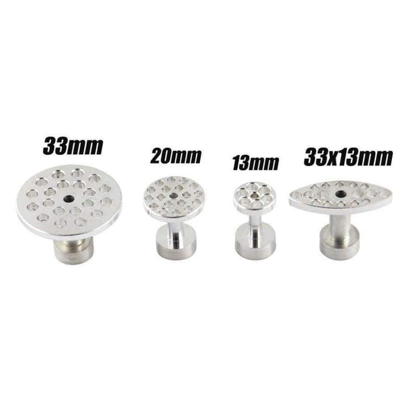 Planet Gates WHDZ PDR Tools 4 Size 8pcs Auto PDR Tool kit Aluminum Glue Puller Tabs For Car Dent Paintless Repair  Dent Removal Hand Tools