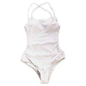 Planet Gates White / 0 Summer women swimwear sexy rope Bandage swimwear women bikini swimwear high waisted one-piece Bathing Beachwear JL 10