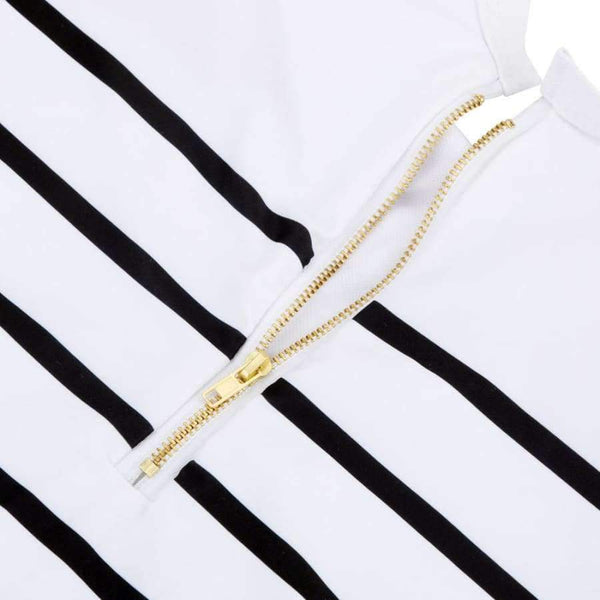 Planet Gates white / 0 Summer women swimwear Sexy Siamese Stripes With Zipper womens swimwear swimwear women one-piece maillot de bain JL 10