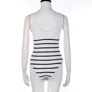 Planet Gates white / 0 Summer women swimwear Sexy Siamese Stripes With Zipper womens swimwear swimwear women one-piece maillot de bain JL 10