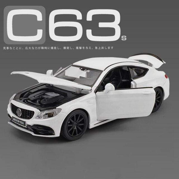 Planet Gates White 1 1:32 AMGC63S C63S Coupe Alloy Car Model Diecasts & Toy Vehicle Metal Car Model Collection High Simulation Sound Light Kids Gift