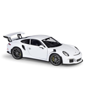 Planet Gates White 1:24 Scale Diecast Simulator Car Porsche 911 GT3 RS Model Car Alloy Sports Car Metal Toy Racing Car Toy For Kids Gift