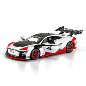 Planet Gates White 1:32 Audi GT Le Mans Sports Racing Car Alloy Car Diecasts & Toy Vehicles Metal Toy Car Model High Simulation Collection Kids Toy