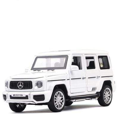 Planet Gates White 1:32 Benzs G63 SUV Alloy Car Model Diecast Metal Off-road Vehicles Toy Car Model Simulation Sound Light Collection Kids Toy Gift