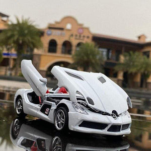 Planet Gates white 1:32 Mercedes-Benz Slr Car Model Convertible Mclaren Super Sports Car Toy Car Model Simulation Ornaments Alloy Toy Car Boy Gift