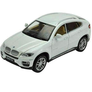 Planet Gates White 1:32 X6 SUV Coupe Simulation Toy Vehicles Model Alloy Pull Back Children Toys Genuine License Collection Gift Off-Road Car Kids