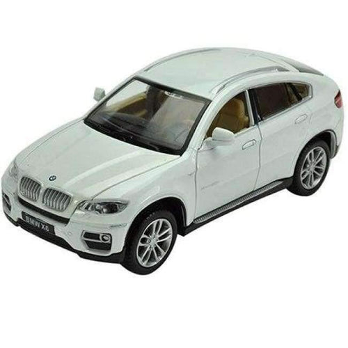 Planet Gates White 1:32 X6 SUV Coupe Simulation Toy Vehicles Model Alloy Pull Back Children Toys Genuine License Collection Gift Off-Road Car Kids
