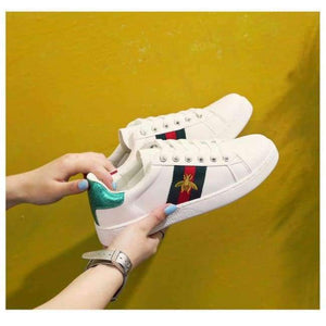 Planet Gates White 1 / 35 US4-11 Women Flats Embroidery Lace up Round Toe Casual Shoes Sneakers Fashion White Plus Size Oxfords