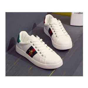 Planet Gates White 1 / 35 US4-11 Women Flats Embroidery Lace up Round Toe Casual Shoes Sneakers Fashion White Plus Size Oxfords