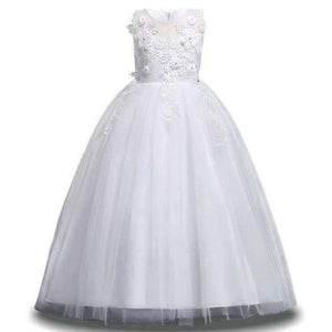 Planet Gates White 1 / 5 Bridesmaid Wedding Flower Girls Dress For Girls Party Dresses Children Prom Princess Dresss Girl Costume 8 10 11 12 14 Year