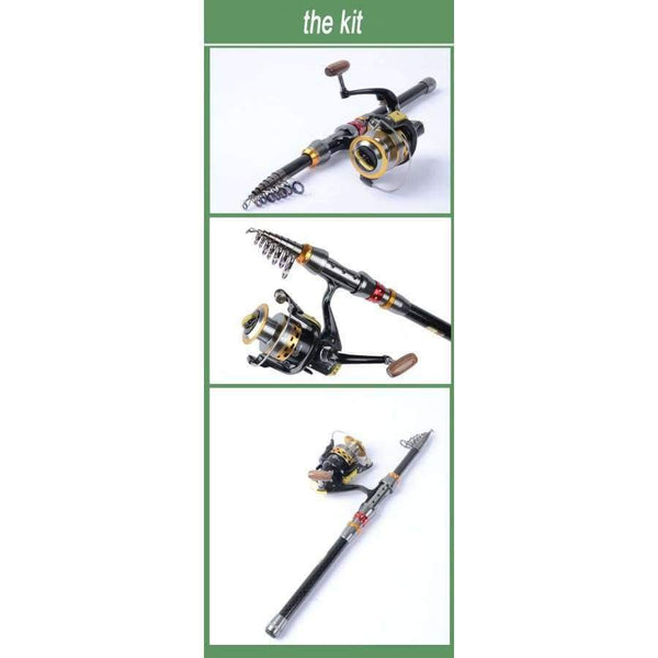 Planet Gates White / 1.8 m Carbon Fiber Telescopic Fishing Rod Portable Spinning Fishing Rod Pole Travel Sea Boat Rock Fishing Rod