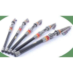 Planet Gates White / 1.8 m Carbon Fiber Telescopic Fishing Rod Portable Spinning Fishing Rod Pole Travel Sea Boat Rock Fishing Rod