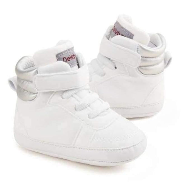 Planet Gates White / 1 Autumn Spring Frosted Texture Soft Bottom Toddler Shoes By Hand Baby Shoes Cotton Shoes Keep Warm Lace Up First Walkers