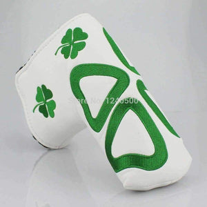 Planet Gates White 1 Golf club putter headcover head cover  lucky grass embroidery PU handsomeness cap set rod wigs club