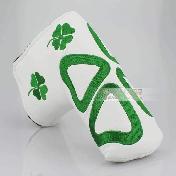 Planet Gates White 1 Golf club putter headcover head cover  lucky grass embroidery PU handsomeness cap set rod wigs club