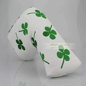 Planet Gates White 1 Golf club putter headcover head cover  lucky grass embroidery PU handsomeness cap set rod wigs club
