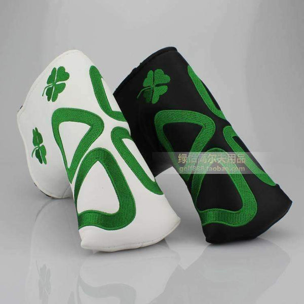 Planet Gates White 1 Golf club putter headcover head cover  lucky grass embroidery PU handsomeness cap set rod wigs club