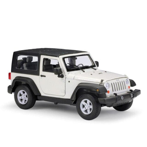 Planet Gates White 1 Model Car 1:24 Scale 2007 Jeep Wrangler Diecast Car Simulator Alloy Off-Road Metal Classic Toy Car For Kid Gift Collection