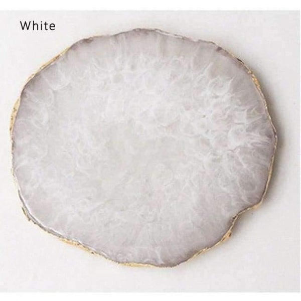 Planet Gates white 10 Color Resin Nail Art Painting Gel Palette Golden Edge Polish Agate Mix Stir Crystal Gem Plate Manicure Accessory New DIY Tool