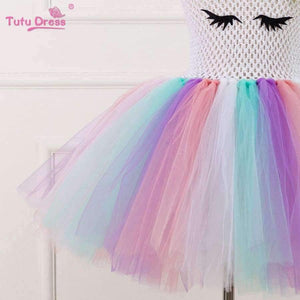 Planet Gates White / 10 Colorful Flowers Baby Girls Clothes Birthday Party Dresses Children  Birthday Gift  Tutu Costume Summer Girl Tutu Dress