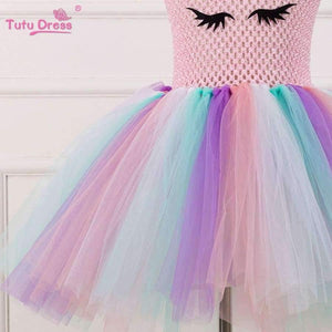 Planet Gates White / 10 Colorful Flowers Baby Girls Clothes Birthday Party Dresses Children  Birthday Gift  Tutu Costume Summer Girl Tutu Dress