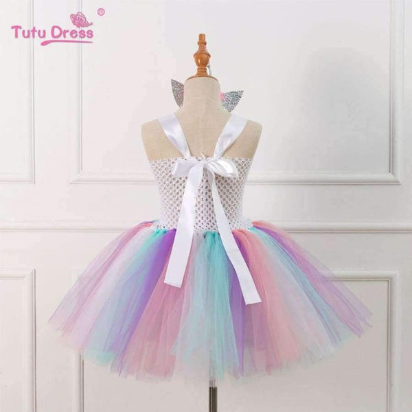 Planet Gates White / 10 Colorful Flowers Baby Girls Clothes Birthday Party Dresses Children  Birthday Gift  Tutu Costume Summer Girl Tutu Dress
