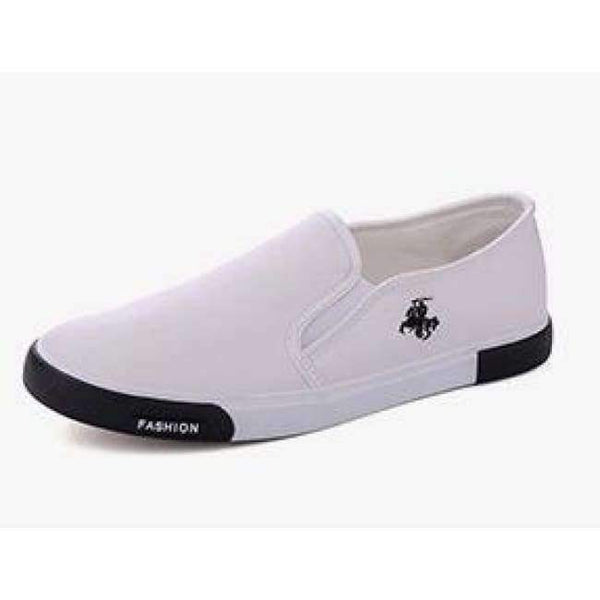 Planet Gates white / 10 Men's Vulcanized Shoes Spring Autumn Comfortable Casual Shoes Mans Canvas Shoes For Men Slip-On Brand Fashion Flat Loafers Shoe