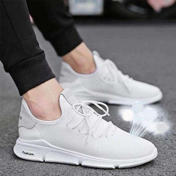Planet Gates White / 10 MINGPINSTYLE 2018 Summer New Men Breathable White Shoes Male Casual Sport Mesh Vulcanized Shoes Wild Fashion Lace-Up Sneakers