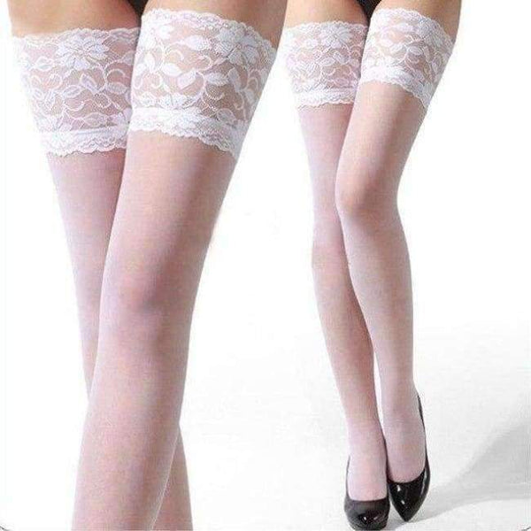 Planet Gates white 10 Pairs Thigh High Stocking Women Summer Over The knee Socks Sexy girl Femme Hosiery Nylon Lace Style Stay Up Stockings