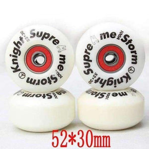 Planet Gates White 100A 52*30mm ABEC-9 White Skateboard Wheels With Skate Board Bearings Spacers Free Shipping