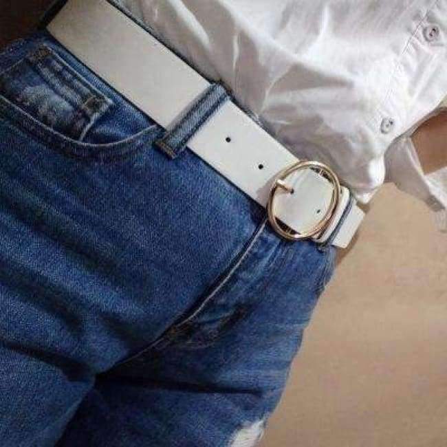 Planet Gates black / 100cm High quality female fashion fashionable luxury brand belt, round buckle PU material wear resistant women Jeans Belt 210