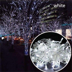 Planet Gates White / 100M 600Leds 220V EU Christmas Lights 5M 10M 20M 30M 50M 100M Led String 8 Function Christmas Lights 8 Colors For Wedding Party Holiday Lights