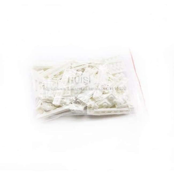 Planet Gates White 100pcs/lot Construction Building Blocks Set Children Birkcs Parts Mix 8 Size DIY Model Building Figure Eduational Toys For Kids