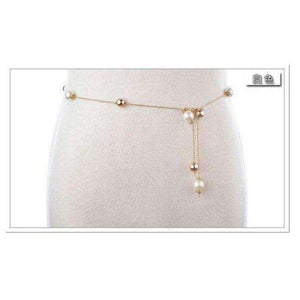 Planet Gates White / 105cm Hongmioo 2017 Luxury Imitation Pearl Chain Belts For Women Gold Plated Designer Belt Metal Belly Waist Belt Ceinture Femme