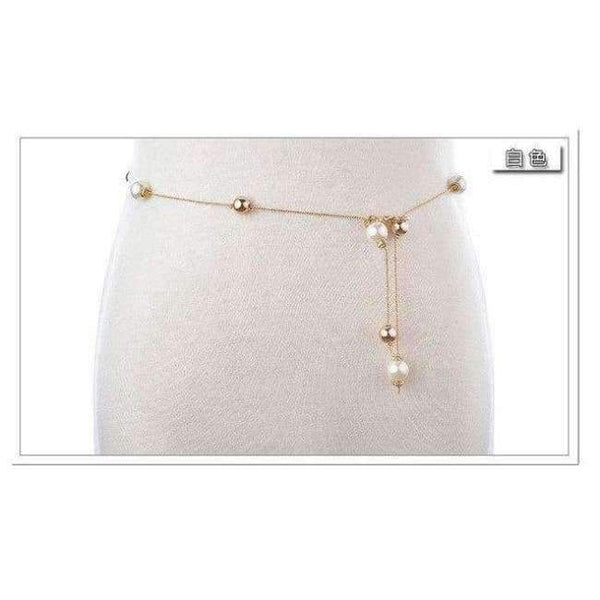 Planet Gates White / 105cm Hongmioo 2017 Luxury Imitation Pearl Chain Belts For Women Gold Plated Designer Belt Metal Belly Waist Belt Ceinture Femme