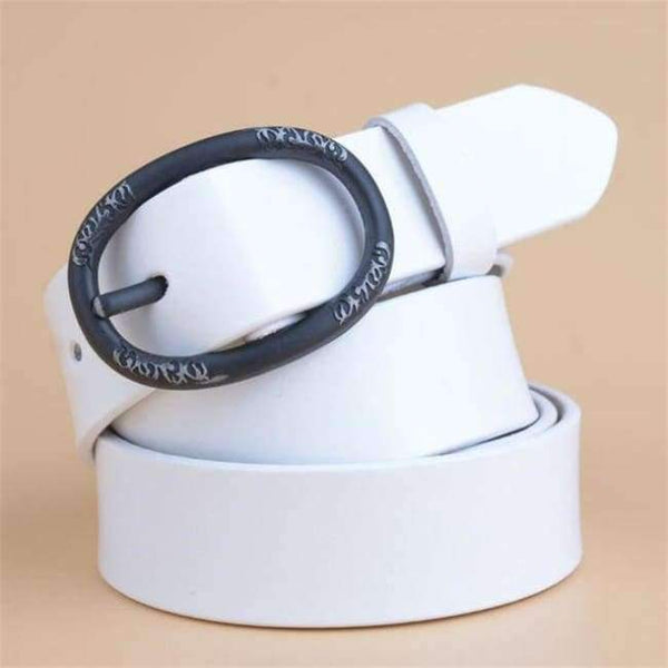 Planet Gates White / 105cm LannyQveen fashion colorful Female belt Cowskin Designer Belt Ladies 100% Genuine Leather Jeans Belts For Women